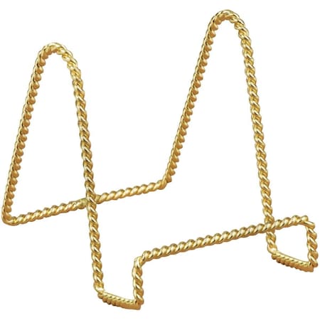 Tripar 4 In. Brass Twisted Wire Plate Stand 23-1244